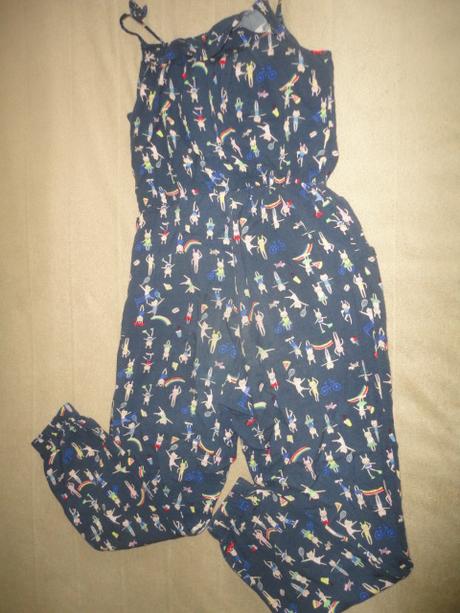 Letní overal hm, vel. 7-8 let, dírka, h&m,122