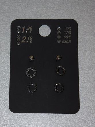 Nové 3 páry naušnic, kik