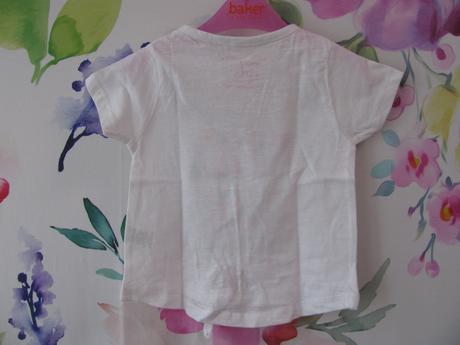 Bavlněné nové dívčí tričko s růžovým zajíčkem, pepco,86