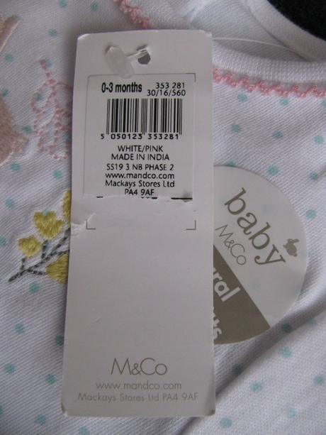 Kojenecké dupačky s tylovou sukýnkou a ptáčky, m&co,62