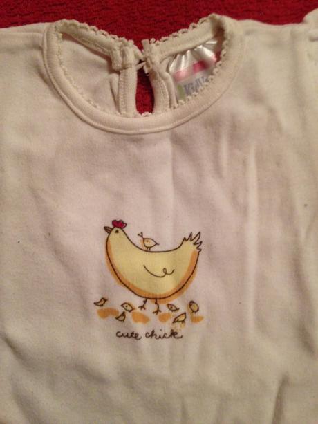 Dívčí tričko slepička a kuřátka, 74