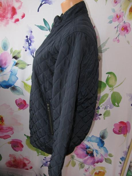 Dámská modrá, prošívaná přechodná bunda, s