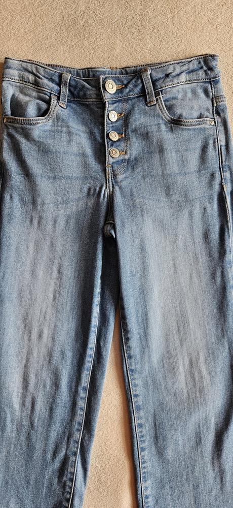 Dívčí rozšířené džíny, rifle, vel.140, zn.c&a, c&a,140