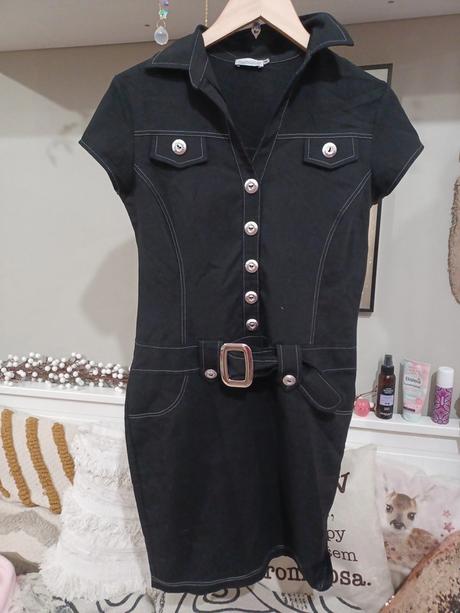 Černé šaty s páskem 158/164, xxs/xs, 164