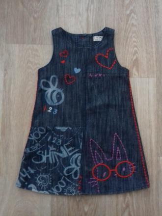 Riflové šaty, šatičky, next,98