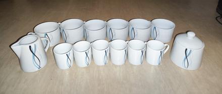 Souprava 44 ks, porcelán keramika, 