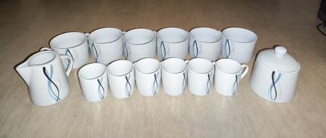 Souprava 44 ks, porcelán keramika, 