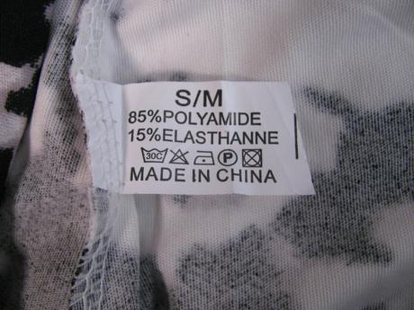 Elastické nové bílé legíny se vzorem, s