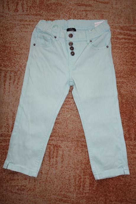 Dívčí riflové tříčtvrťáky vel. 146-152, takko,146