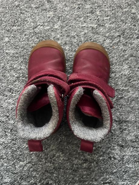 Dívčí kotníkové kožené boty s gumovou špičkou 26, bubble gummers,26