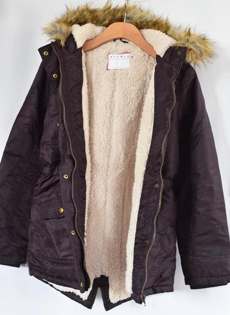 Zimní bunda vel. 12 - 13 let, nutmeg,158