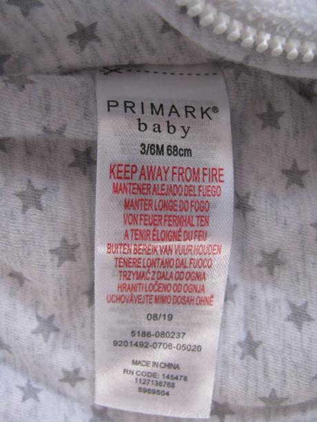 Dětský plyšový overal s motivem tučňáka, primark,68
