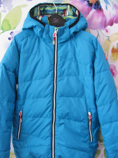 Péřová oboustranná zimní bunda s kapucí reima, reima,140