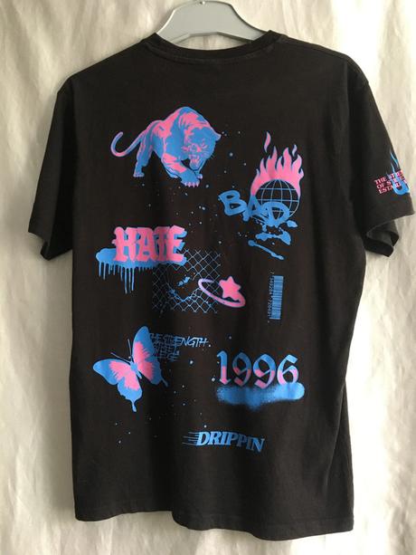 Vel. 36 černé triko s tisky, 36