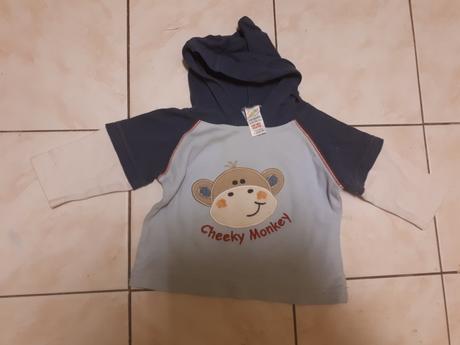 Tričko s opicī, baby mac,68