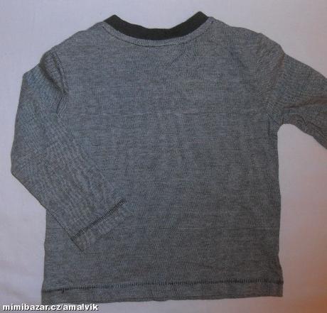 K40. jemně pruhované tričko 3-6 měs., f&f,68