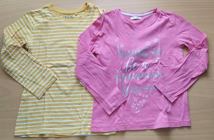 2 trička dlouhý rukáv, pepco,128