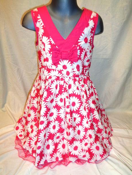 Luxusní růžovobílé květované šaty, girl2girl,134