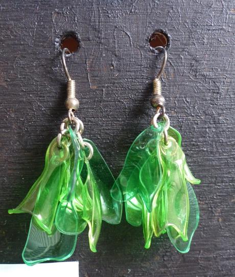 Naušnice z petlahví - zelené,