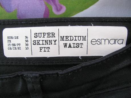 Dámské černé strečové super skinny fit, esmara,36