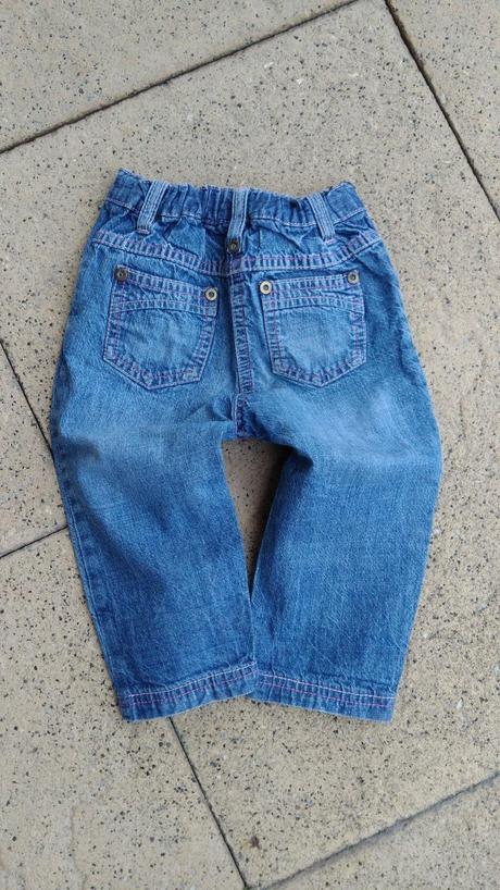 Jeans / džíny / rifle / rifličky s aplikacemi, matalan,86