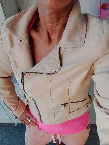 Krémová bunda zn."divided h&m" vel."40/l", h&m,l