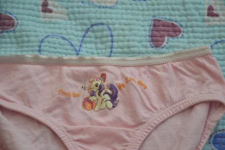 122 128 dívčí kalhotky s my little ponny, h&m,128