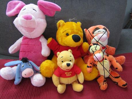 Medvídek pú ,tygřík-maňásek,oslík a  prasátko, 