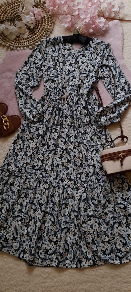 Clockhouse květované viskózové dlouhé šaty, clockhouse,38