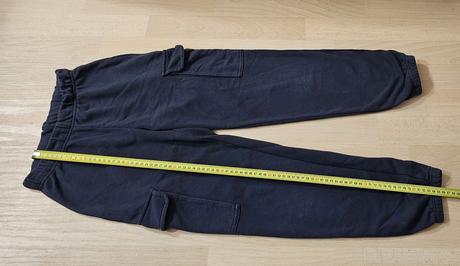 Tepláky kapsáče tm. modré hm, h&m,146