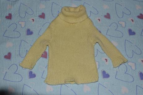 Žlutý rolák, svetr, svetřík, příjemná příze, 86
