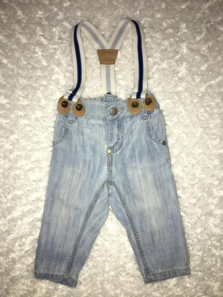 Modré rifle/džíny s kšandami lindex, lindex,62