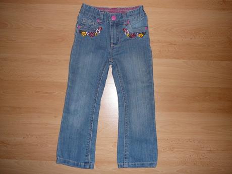 Krásné rifle s výšivkama kytiček, kiki&koko,98