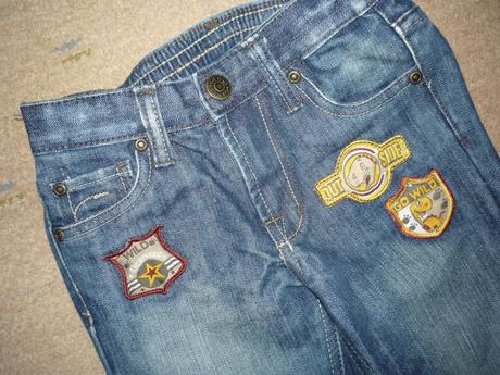 Šisované džíny rifle s dinosaury vel 104, kiki&koko,104