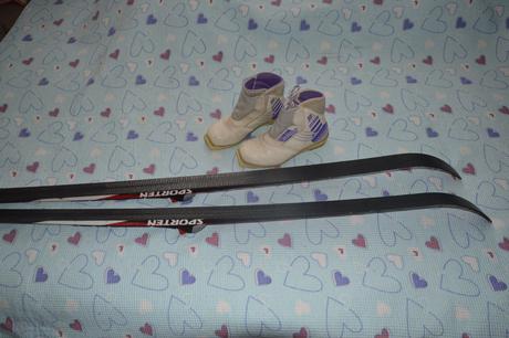 Dětské běžky se šupinami 140cm boty sns vel. 36, sporten