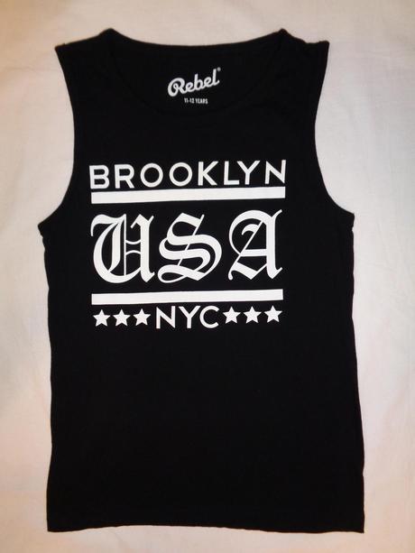 Luxusní černé tílko brooklyn usa, rebel,152