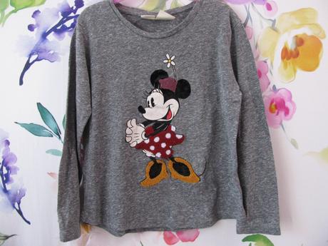 Šedé dívčí tričko s minnie, zara, zara,116