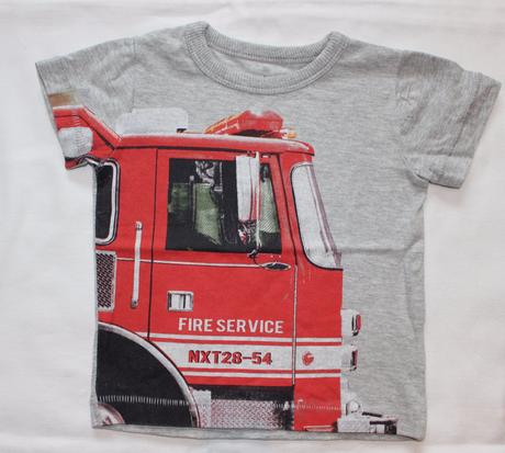 Ad106. tričko s hasičským autem 3-6 měs., next,68