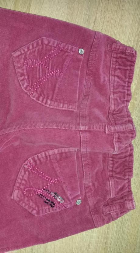 Malinové manšestráky vel. 116, st. bernard,116