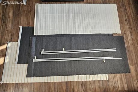 Panelový závěs šedá hnědá krémová ikea,