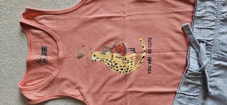 Dívčí kraťasy + tričko na ramínka, vel.134, pepperts,134