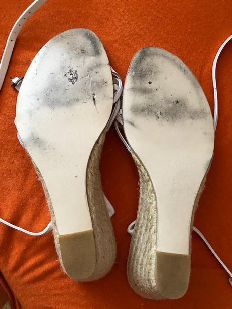 Zara bile sandaly na klinu 38 kozene, zara,38