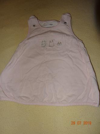 Šaty manžestrové medvídek, h&m,62