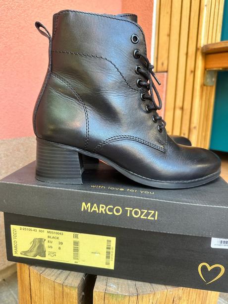 Marco tozzi kožené dámské boty, marco tozzi,39