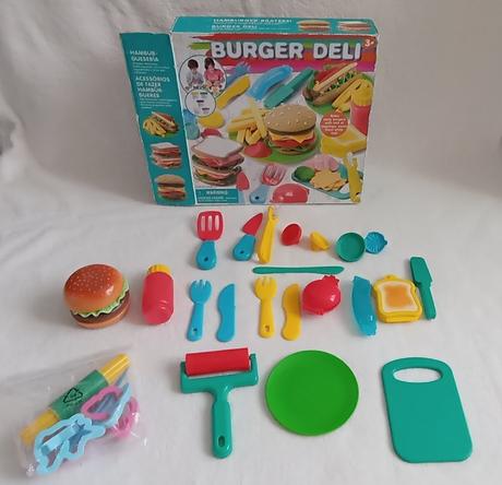 Plastelínový hamburgerový set playgo + doplňky nav,