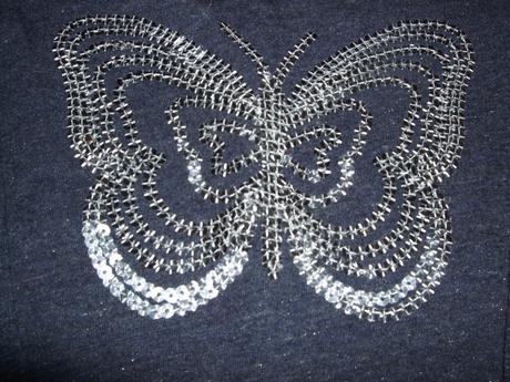 Tunika / tričko motýľ s lesklým vláknom, young dimension,98