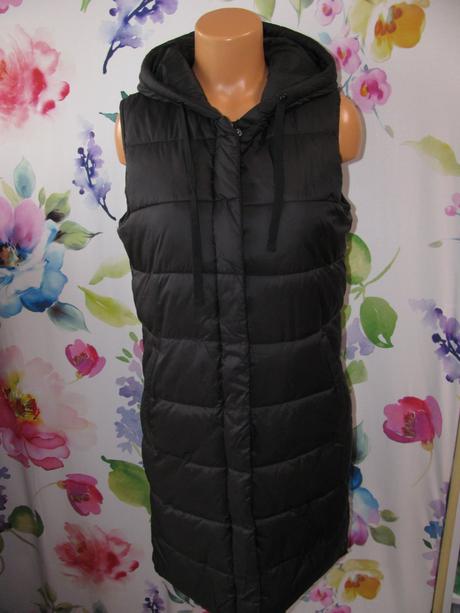 Dámská dlouhá prošívaná vesta s kapucí, m