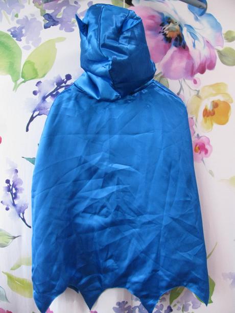 Karneval-modrý plášť s kapucí-kuklou batman,