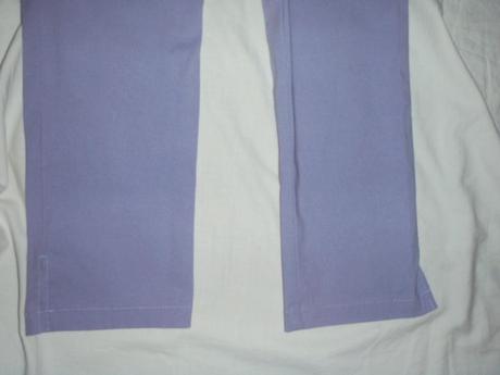 Bombastické elastické 7/8 kalhoty - lila barva, 38