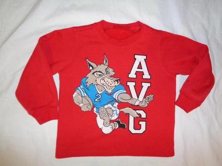 Super červená mikina s vlkem, 110